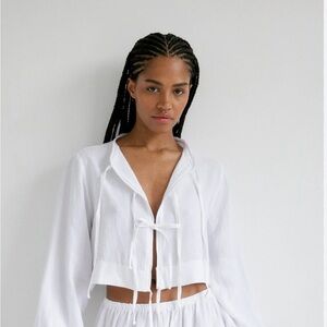 Boheme Linen Tie Top